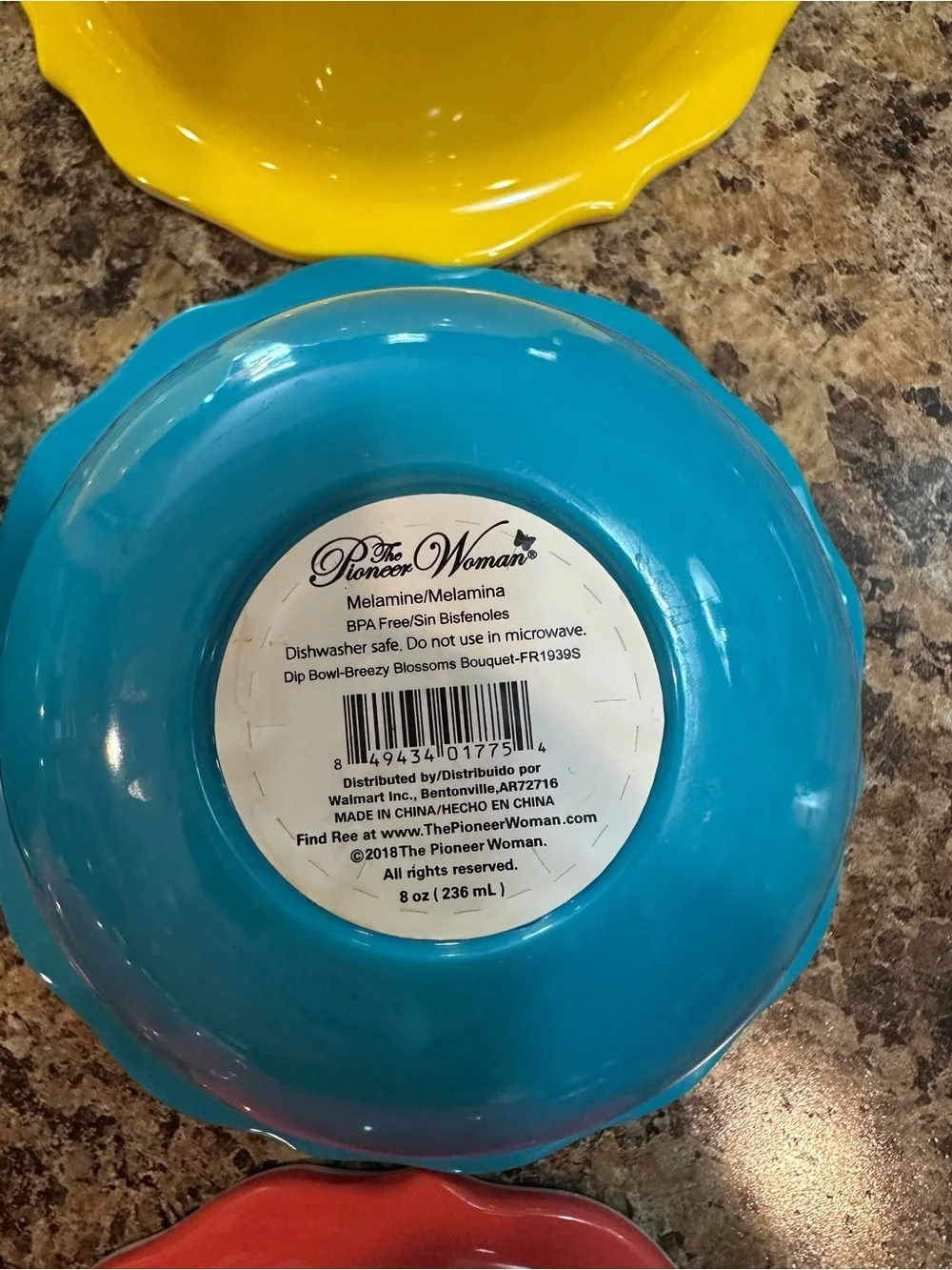 PIONEER WOMAN PLASTIC MELAMINR DIP BOWLS LOT OF 8